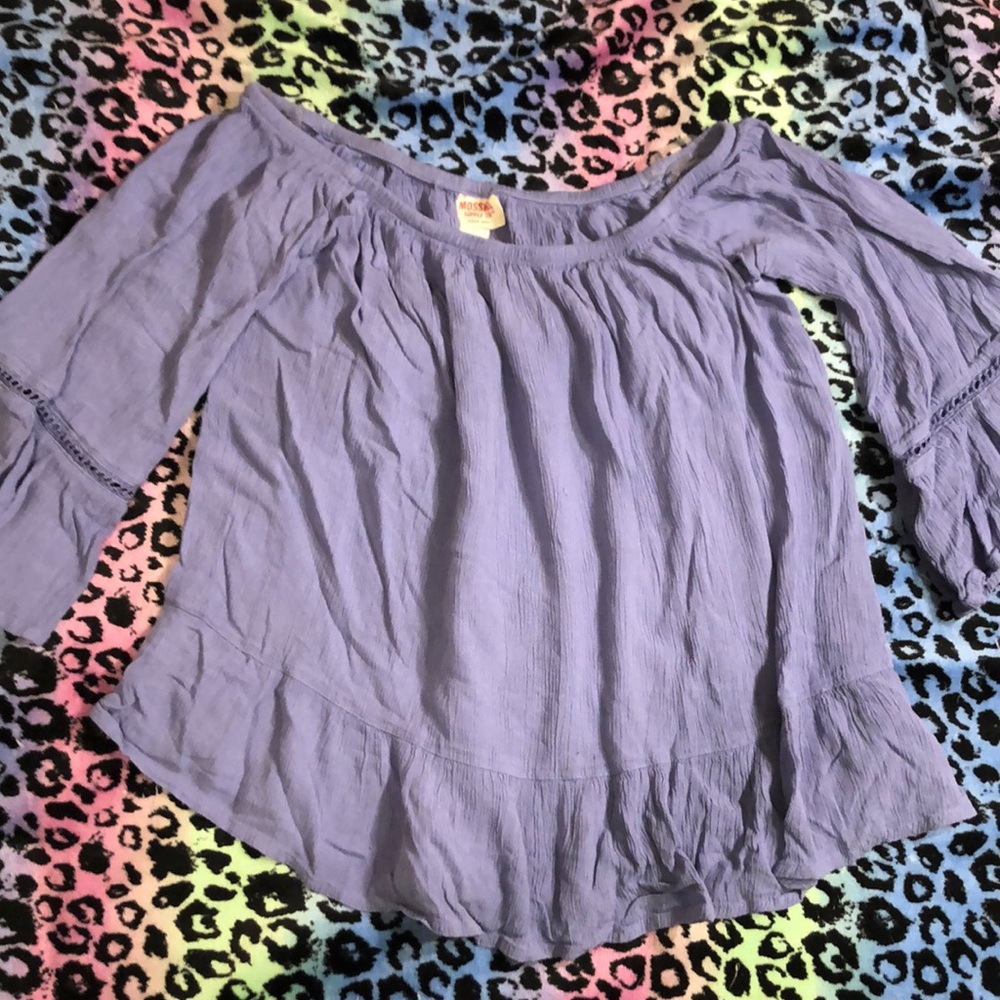 Blue flowy top in XS